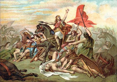 Tolbiacin taistelu (Kloviksen muuntaminen) tekijältä Ary (after) Scheffer