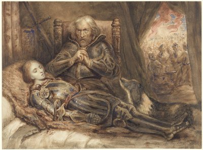 Eberhard von Württenberg suree poikaansa tekijältä Ary Scheffer