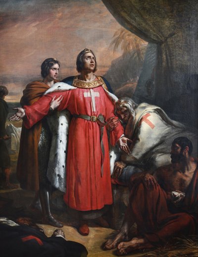Ranska: Saint Louis visiterant les pestiférés (Saint Louis vierailee tuholaisten luona) tekijältä Ary Scheffer