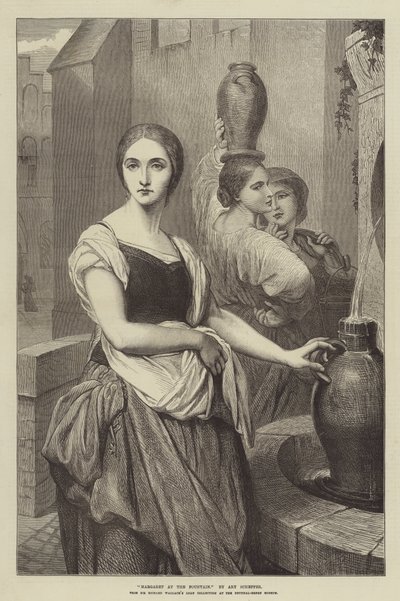 Margaret suihkulähteellä tekijältä Ary Scheffer