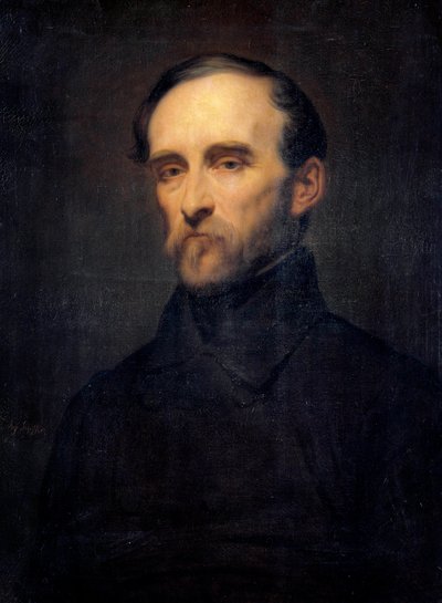 Eugene Cavaignacin (1802-1857) muotokuva Algerian kenraalikuvernööri Ary Schefferin (1795-1858) maalaus 1800-luvulta. Himmeä. 0,76x0,56 m. tekijältä Ary Scheffer