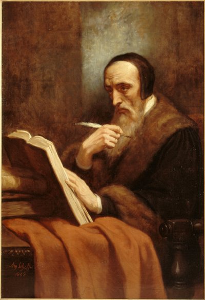 John Calvinin muotokuva 1509-1564, 1858. tekijältä Ary Scheffer