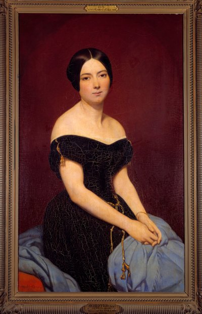 Madame Edmond Caillardin muotokuva, s. Sipierre, Ary Schefferin maalaus (1795-1858) 1842 su. 1,18 x 0,74 m Pariisi, Musee Carnavalet tekijältä Ary Scheffer