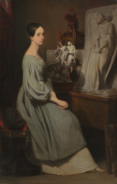 Prinsessa Marie dOrléans studiossaan, n. 1838. tekijältä Ary Scheffer