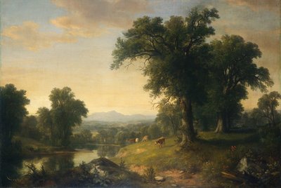 Pastoraalinen kohtaus, 1858. tekijältä Asher Brown Durand