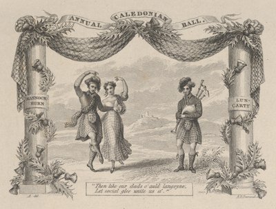 Vuosittainen Caledonian Ball -lippu, 1800-luku. tekijältä Asher Brown Durand