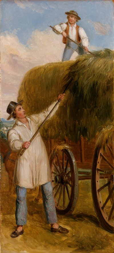 Haying Scene, 1836 (öljy puulevylle) tekijältä Asher Brown Durand