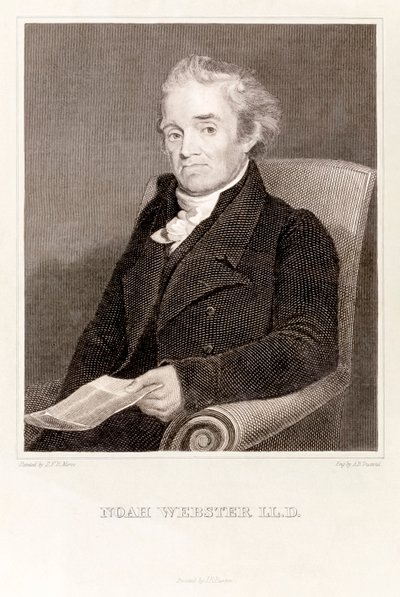 Noah Webster: Webster: Amerikkalainen leksikografi (kaiverrus) (kaiverrus) tekijältä Asher Brown Durand
