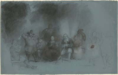 Tutkimus "Dance on the Battery in Presence of Peter Stuyvesant" tekijältä Asher Brown Durand
