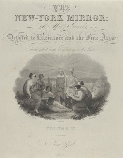 Otsikko: The New York Mirror, A Weekly Journal, Devoted to Literature and Fine Arts..., 1831. tekijältä Asher Brown Durand