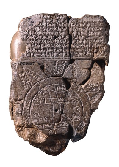 Babylonian maailmankartta, n. 510-c. 500 eaa tekijältä Assyrian
