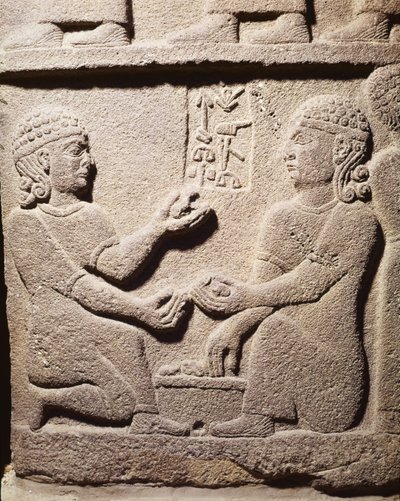 Reliefi, joka kuvaa kuningas Ararasin poikaa, Karkemisista, Turkista, uushettiläisestä, 10.-8. vuosisadalta eKr. tekijältä Assyrian School