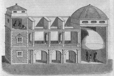 Athanase Kircherin (tai Athanasius Kircherin) (1601-1680) keksimä akustinen kornetti. tekijältä Athanasius Kircher