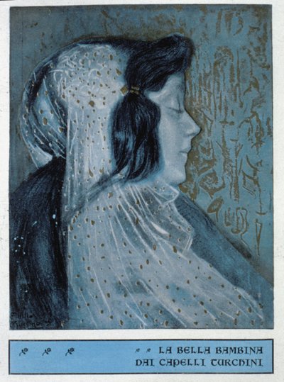 Sininen keiju Pinokkion seikkailuissa (kuvitus) (kuva) tekijältä Attilio Mussino