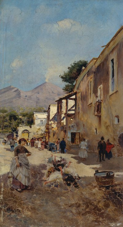 Nainen kalkkunan kanssa tekijältä Attillo Pratella