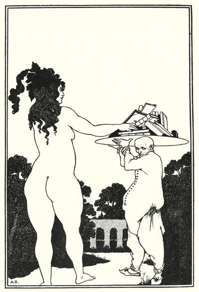 Aubrey Beardsleyn kirjakilpi (kaiverrus). tekijältä Aubrey (after) Beardsley