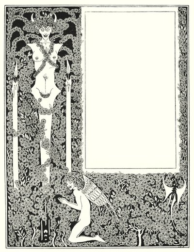 Suunnittelu "Salomen" otsikkosivulle (kaiverrus) tekijältä Aubrey (after) Beardsley