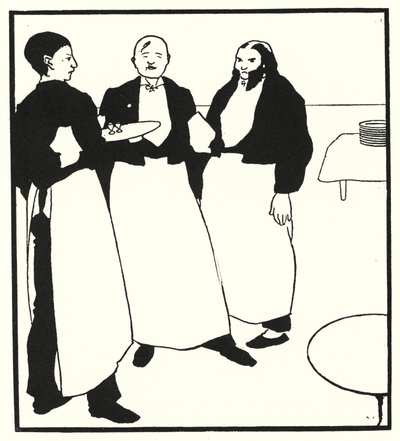 Cafe Boys (kaiverrus) tekijältä Aubrey (after) Beardsley
