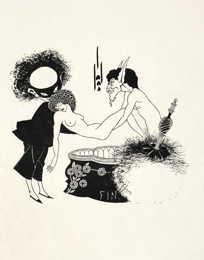 Kuvitus Oscar Wilden "Salomeen". tekijältä Aubrey (after) Beardsley