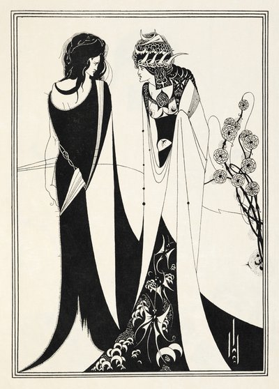 Kuvitus Oscar Wilden "Salomeen". tekijältä Aubrey (after) Beardsley