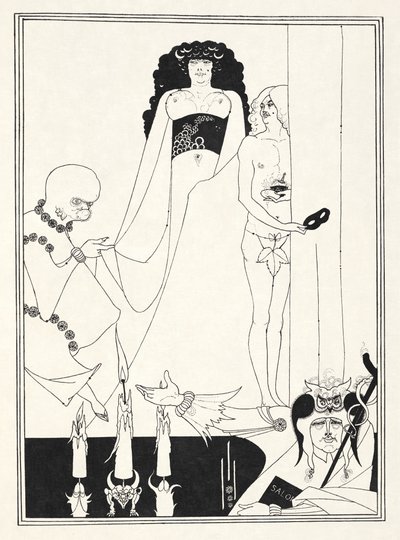 Kuvitus Oscar Wilden "Salomeen". tekijältä Aubrey (after) Beardsley