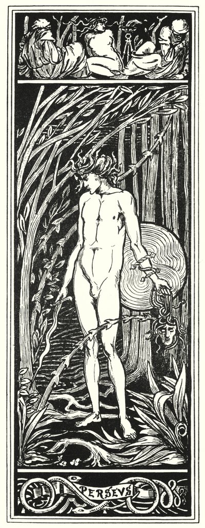 Perseus 1920 (kaiverrus) tekijältä Aubrey (after) Beardsley