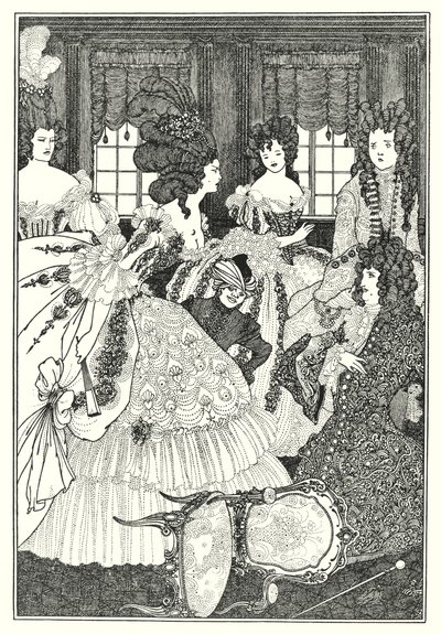 Kaunottarien ja kaunottarien taistelu (kaiverrus) tekijältä Aubrey (after) Beardsley