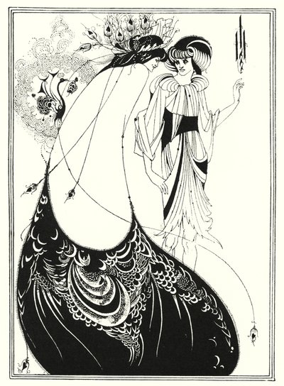 Peacock-hame (kaiverrus) tekijältä Aubrey (after) Beardsley