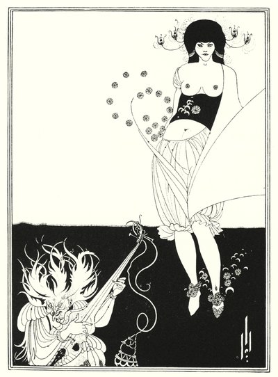 Vatsatanssi (kaiverrus) tekijältä Aubrey (after) Beardsley