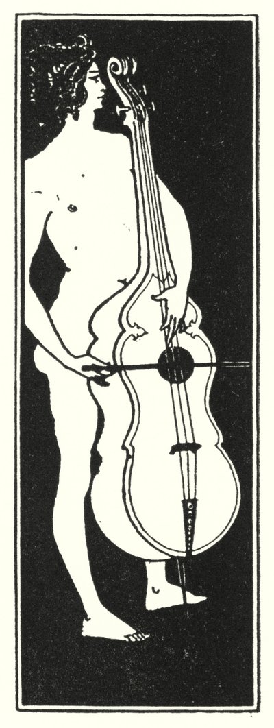 Nimiölehden koriste (kaiverrus) tekijältä Aubrey (after) Beardsley