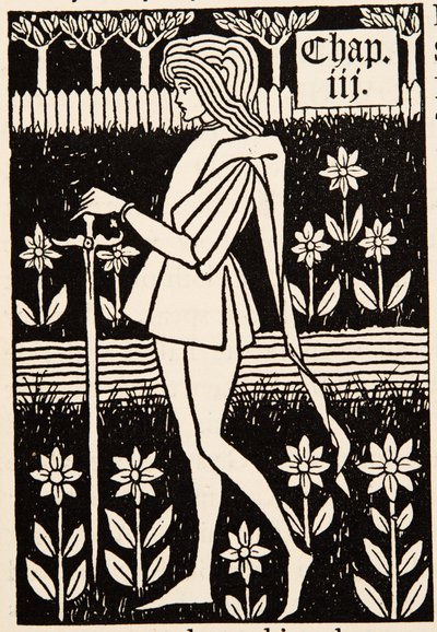 Sivu. Luvun otsikko tekijältä Aubrey Beardsley