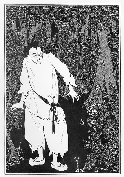 Ali Baba metsässä, 1897 tekijältä Aubrey Beardsley