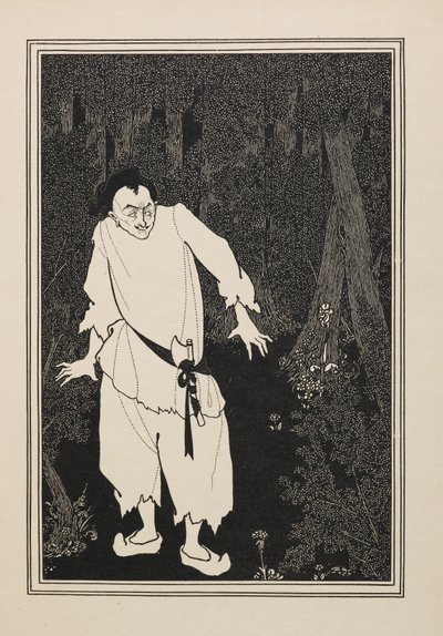 Ali Baba puussa viidenkymmenen piirustuksen kirjasta tekijältä Aubrey Beardsley