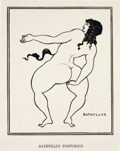 Bathyllus, roomalainen tanssija ja pantomiuksen esittäjä tekijältä Aubrey Beardsley