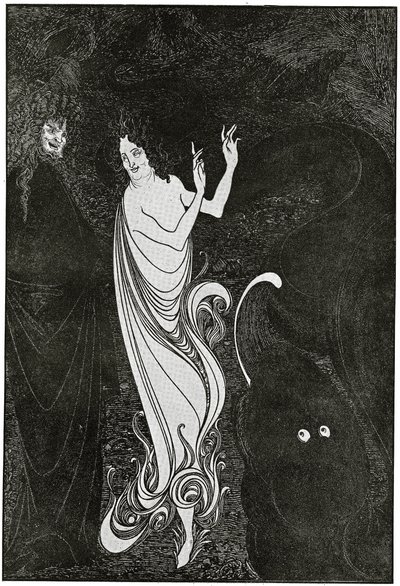 Das Rheingoldin neljäs taulukko, kuvitus teoksesta "The Savoy", 1896 tekijältä Aubrey Beardsley