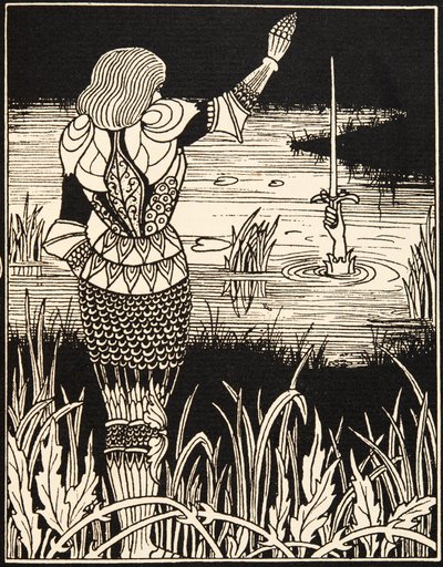 Kuinka Sir Bedivere heitti miekan Excalibur veteen tekijältä Aubrey Beardsley