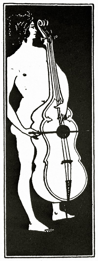 Lhomme ja sello, noin 1894 tekijältä Aubrey Beardsley