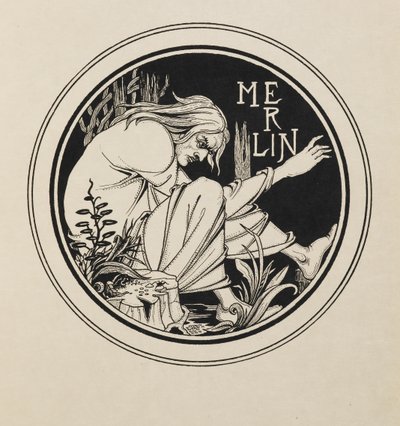 Merlin viidenkymmenen piirustuksen kirjasta tekijältä Aubrey Beardsley