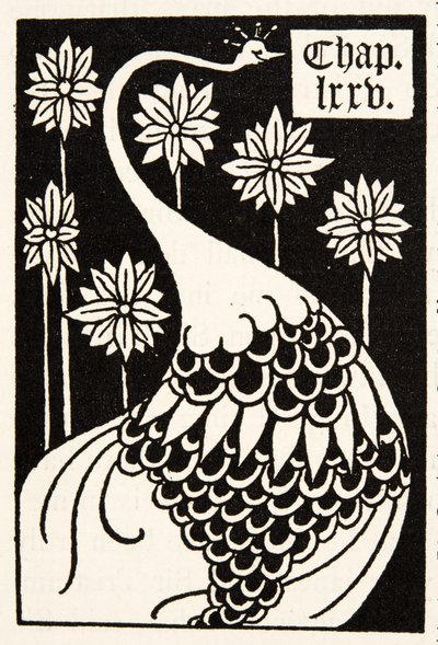 Peacock, luvun otsikko tekijältä Aubrey Beardsley