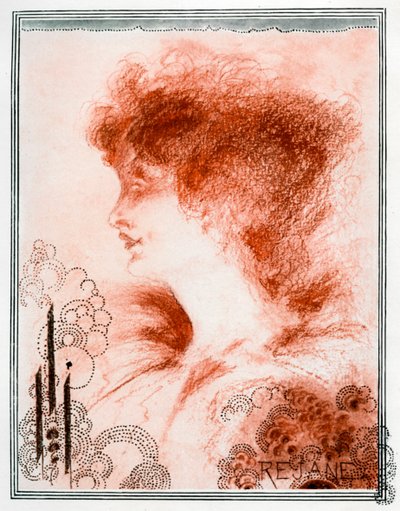 Naisen muotokuva, 1898. tekijältä Aubrey Beardsley