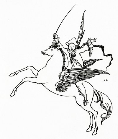 Kiekko Pegasuksessa, 1894 tekijältä Aubrey Beardsley