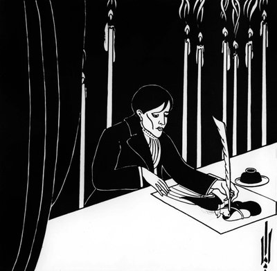 Aubrey Vincent Beardsleyn (1872-1898) omakuva englantilainen kuvittaja ja kirjailija tekijältä Aubrey Beardsley