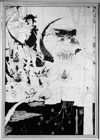 Siegfried Wagnerin "Nibelungin sormuksen" II näytöksestä tekijältä Aubrey Beardsley