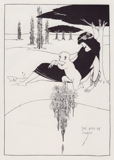 Juudaksen suudelma, 1893. tekijältä Aubrey Beardsley