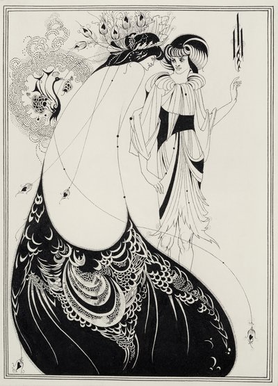 Huonekalut ja erilaiset esineet 1100- ja 1300-luvuilta tekijältä Aubrey Beardsley