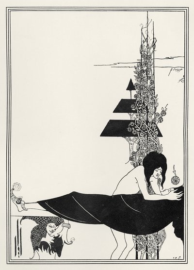 Platoninen valitus, kuvitus Oscar Wilden "Salomesta". tekijältä Aubrey Beardsley