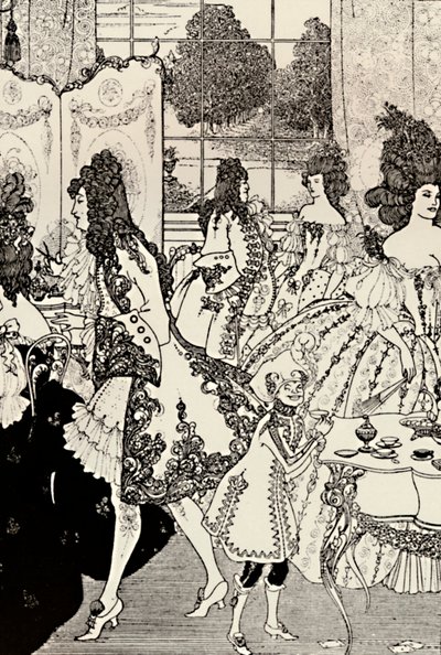 Lukon raiskaus. Aleksanteri paavi. Kynäpiirustus, 1896, 1923 tekijältä Aubrey Beardsley