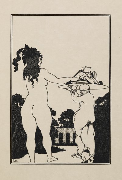 piirros viidenkymmenen piirustuksen kirjasta tekijältä Aubrey Beardsley