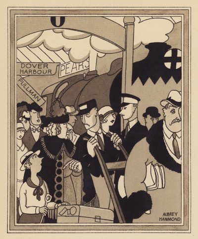 Lontoon rautatien päätepysäkki (litho) tekijältä Aubrey Hammond