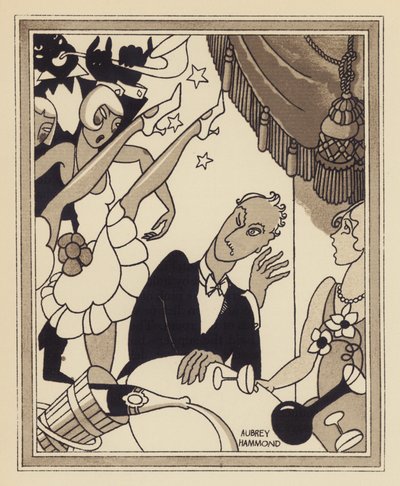 Kabareeesitys (litho) tekijältä Aubrey Hammond